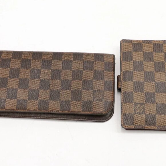 Louis Vuitton Damier Ebene Canvas Insolite Wallet w/ Louis Vuitton Agenda Cover - Picture 4 of 15